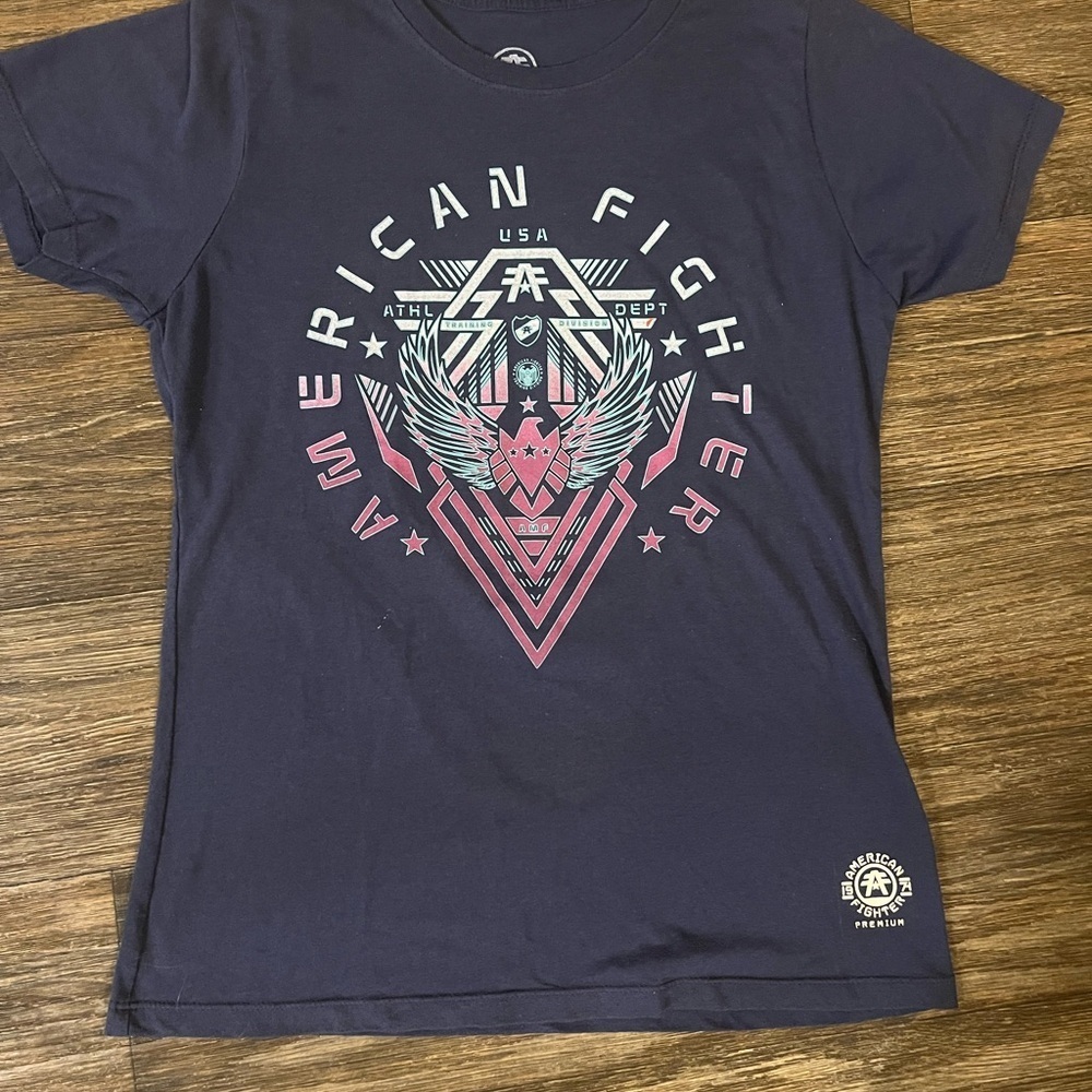 American Fighter Dark Blue Graphic Tee - Picture 2 of 8